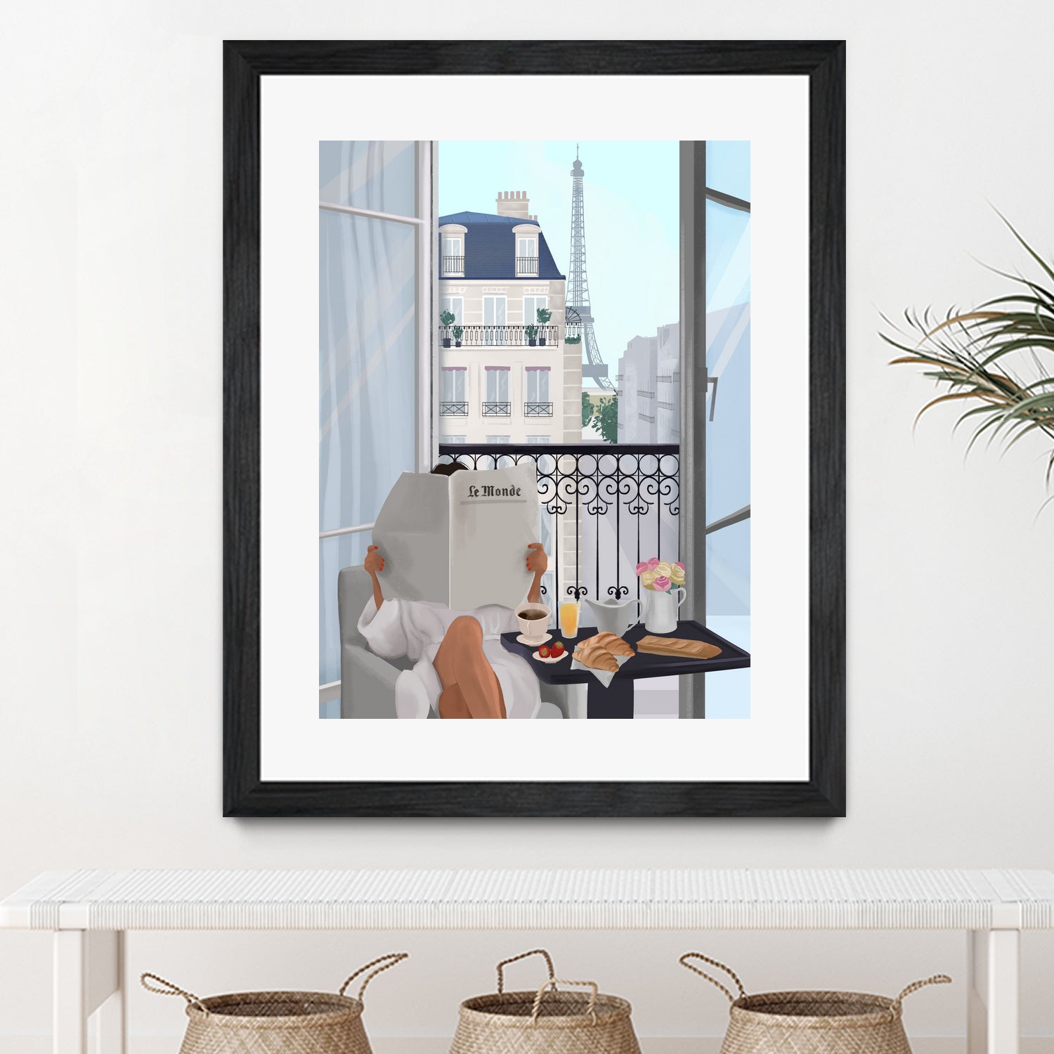 Paris Balcony by Petra Lizde on GIANT ART - illustration  paris 