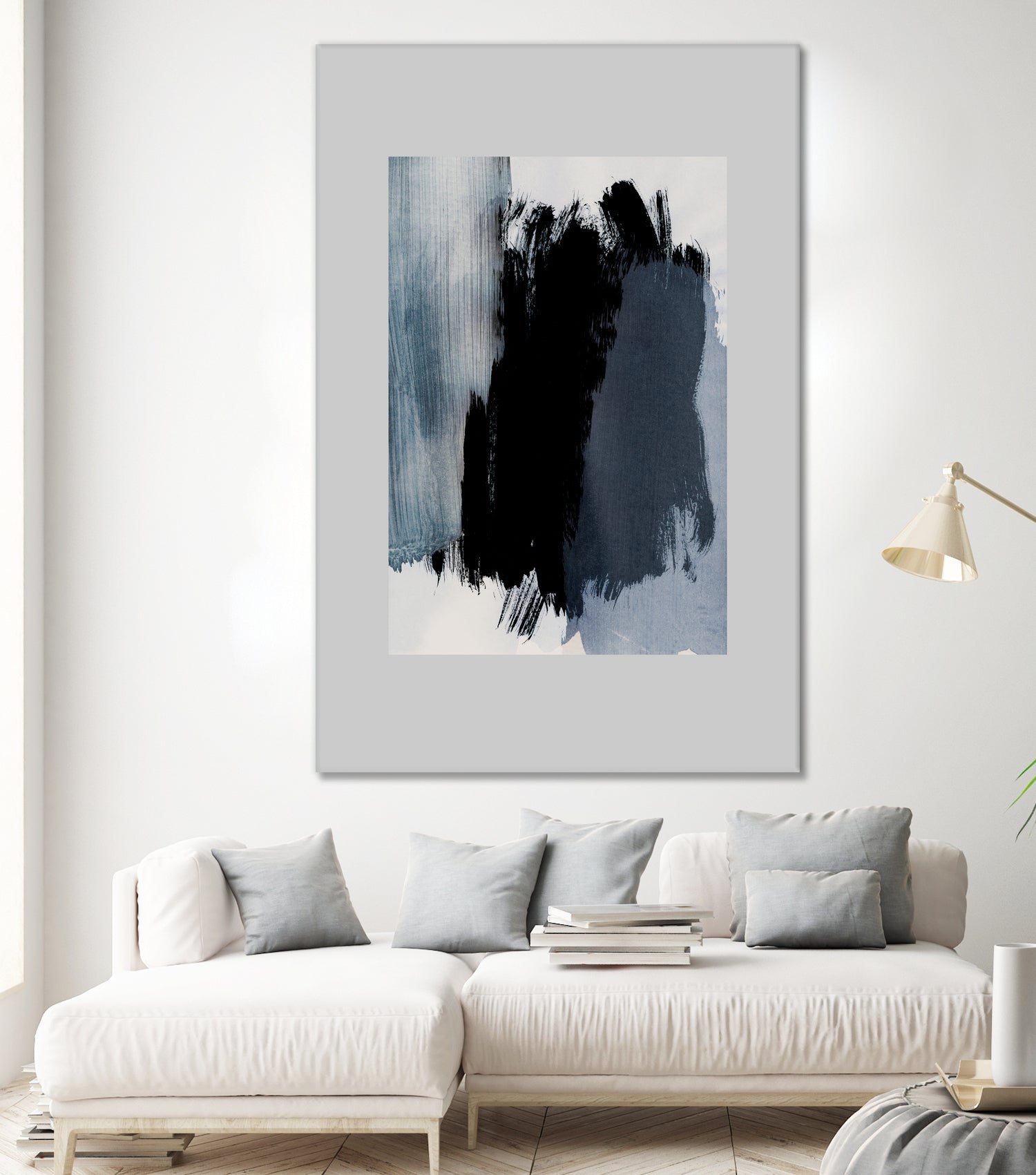 Abstract Brush Strokes 15 by Mareike on GIANT ART - blue illustration painted