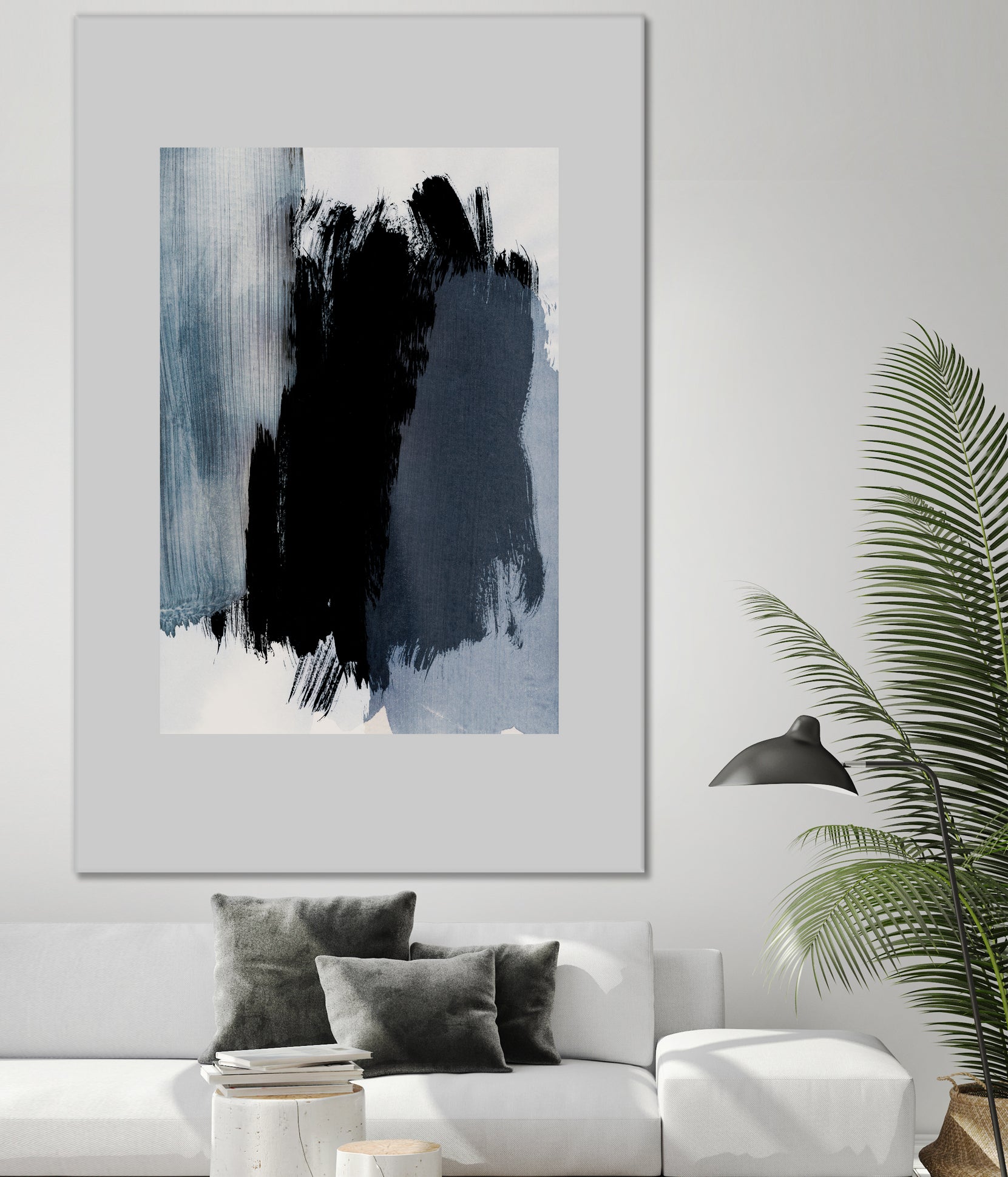 Abstract Brush Strokes 15 by Mareike on GIANT ART - blue illustration painted