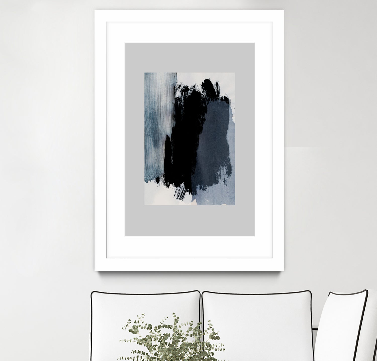 Abstract Brush Strokes 15 by Mareike on GIANT ART - blue illustration painted