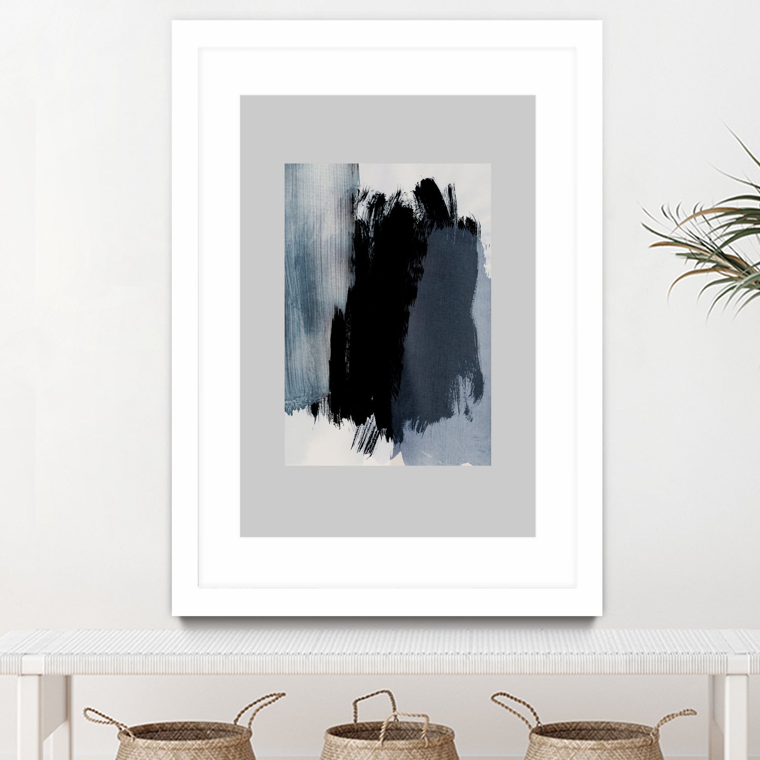 Abstract Brush Strokes 15 by Mareike on GIANT ART - blue illustration painted