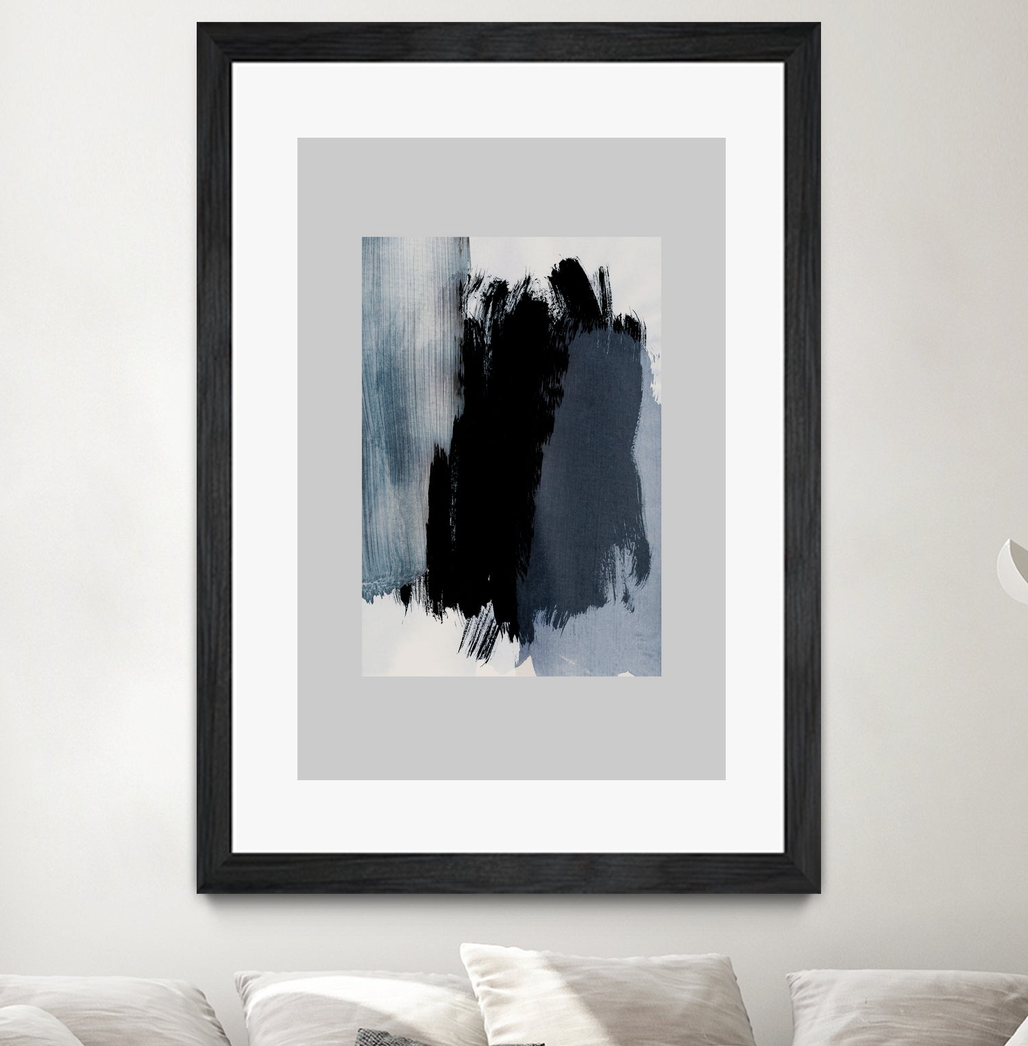 Abstract Brush Strokes 15 by Mareike on GIANT ART - blue illustration painted