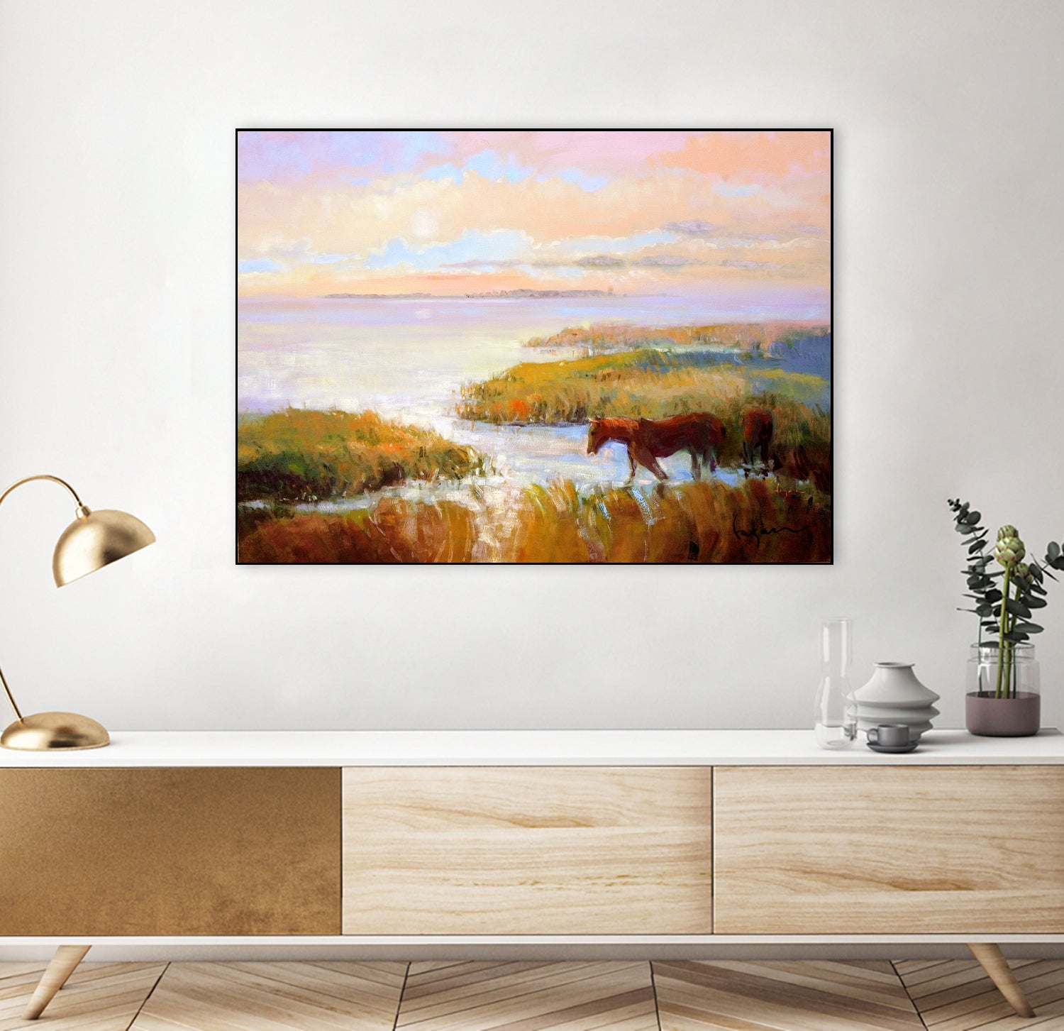 Serene Marshscape by Dorothy Fagan  on GIANT ART - animal