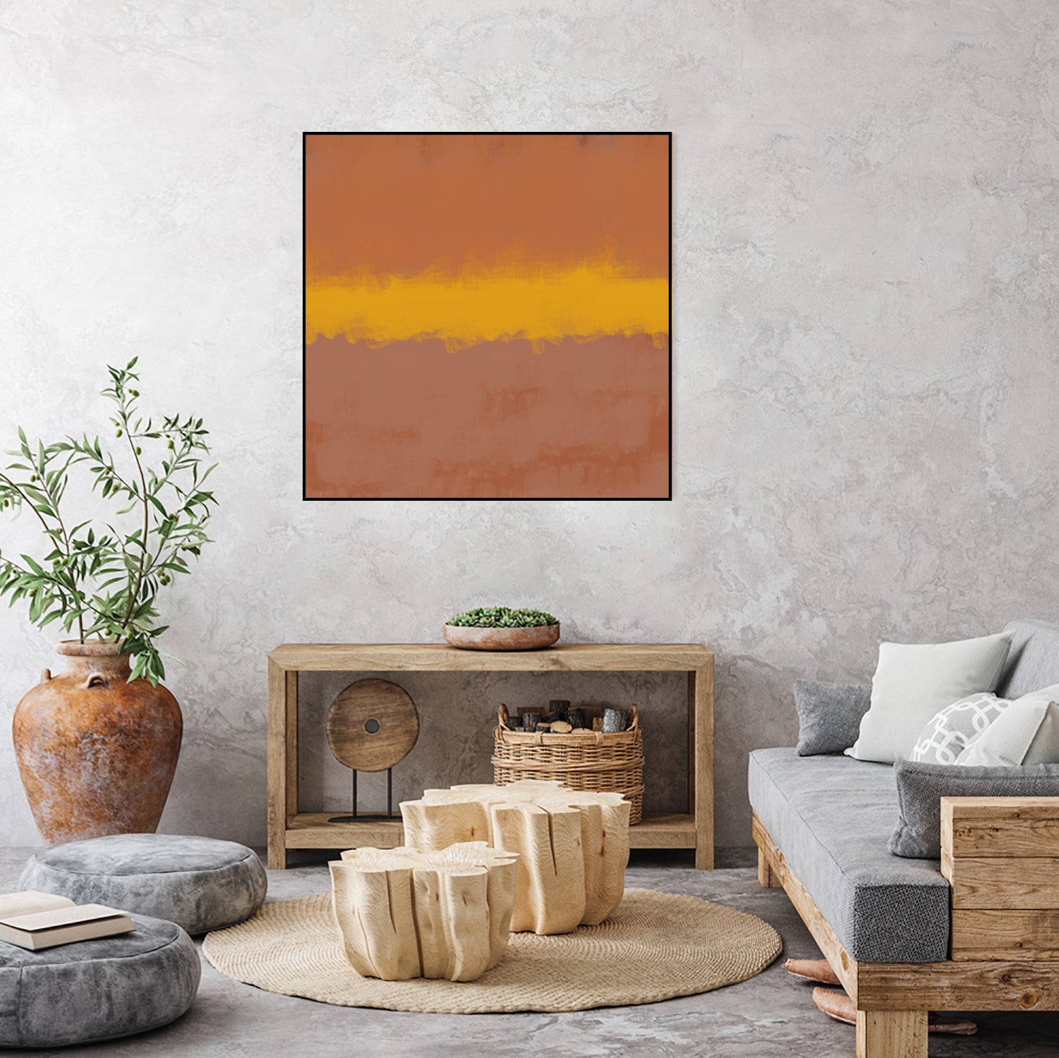 MODERN CALM by THE on GIANT ART - orange miuus studio rothko