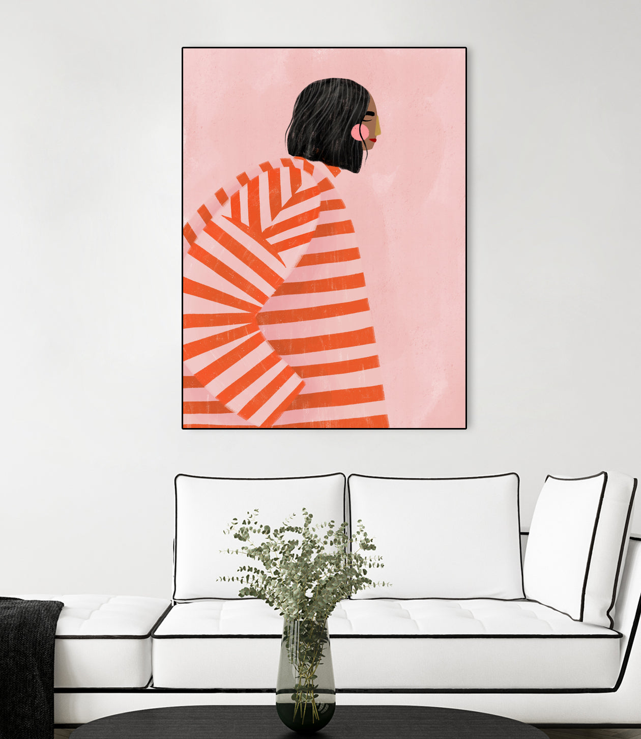 The Woman With the Orange Stripes by Bea Muller on GIANT ART - figurative clothing