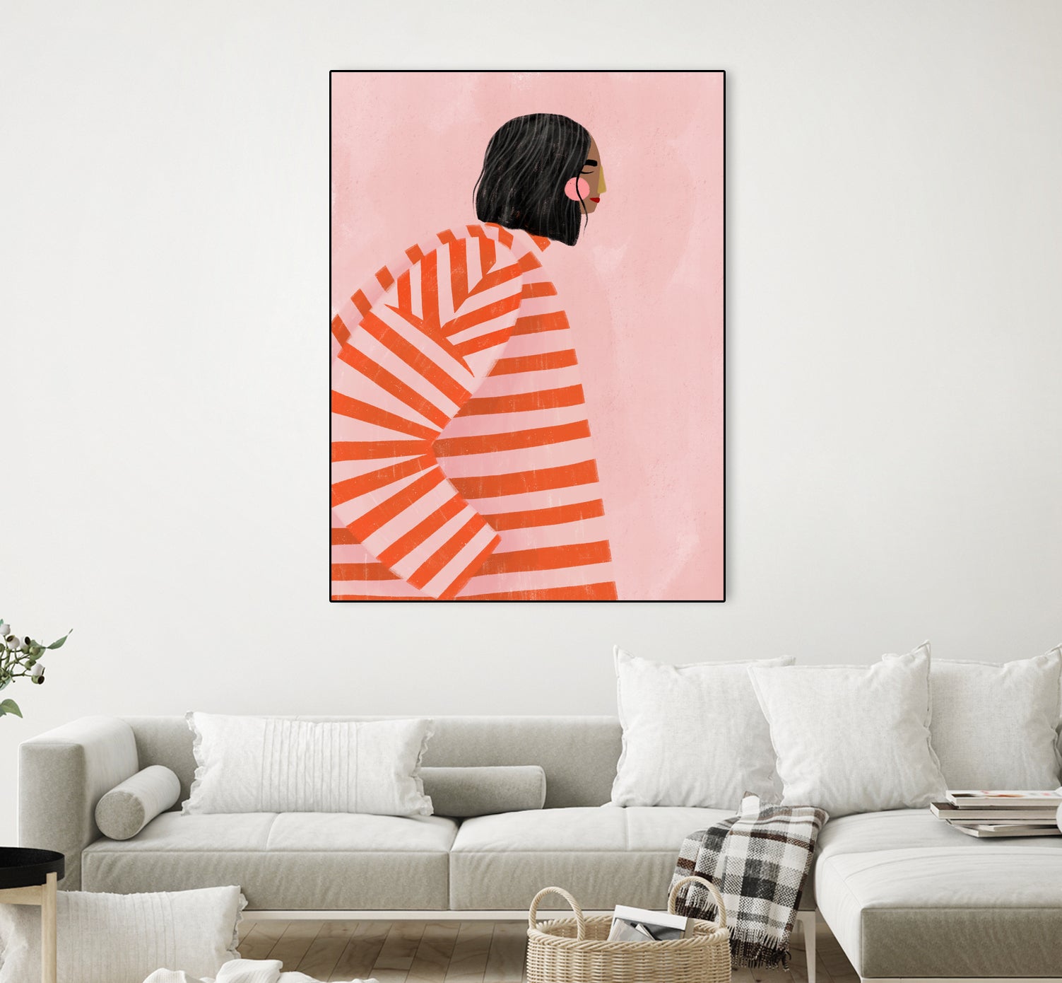 The Woman With the Orange Stripes by Bea Muller on GIANT ART - figurative clothing