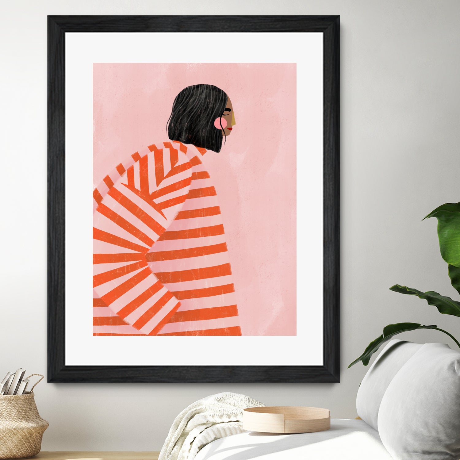 The Woman With the Orange Stripes by Bea Muller on GIANT ART - figurative clothing