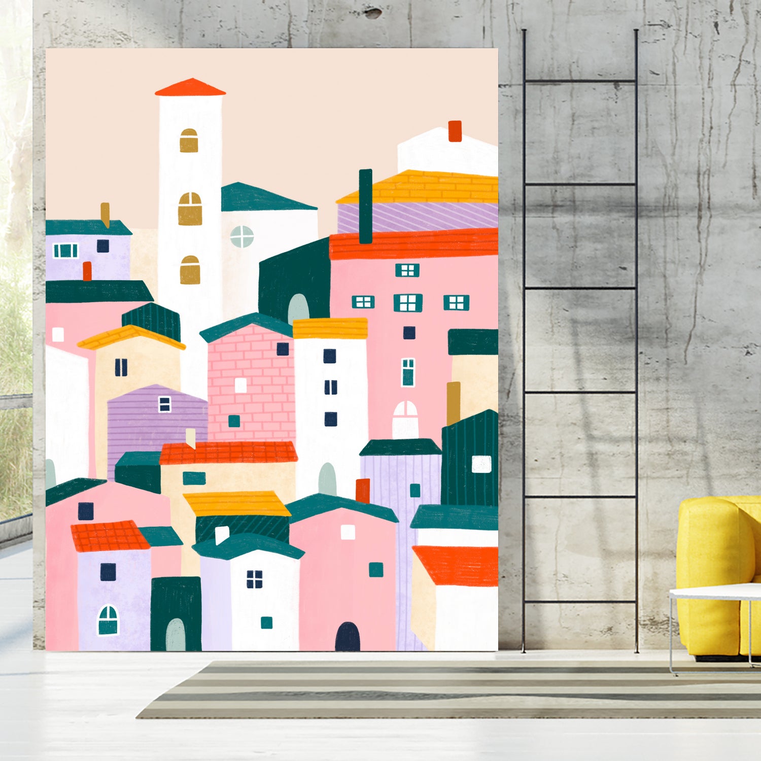 Town by Bea Muller on GIANT ART - illustration house