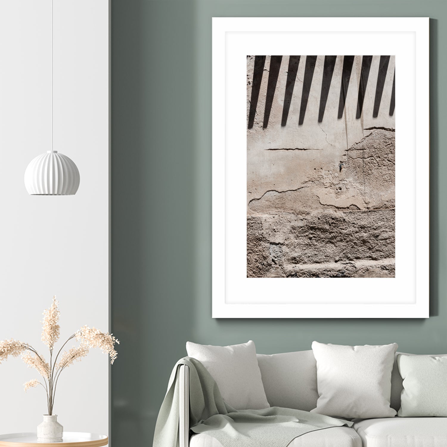 Shadow of lines at vintage wall by Photolovers on GIANT ART - abstract ground