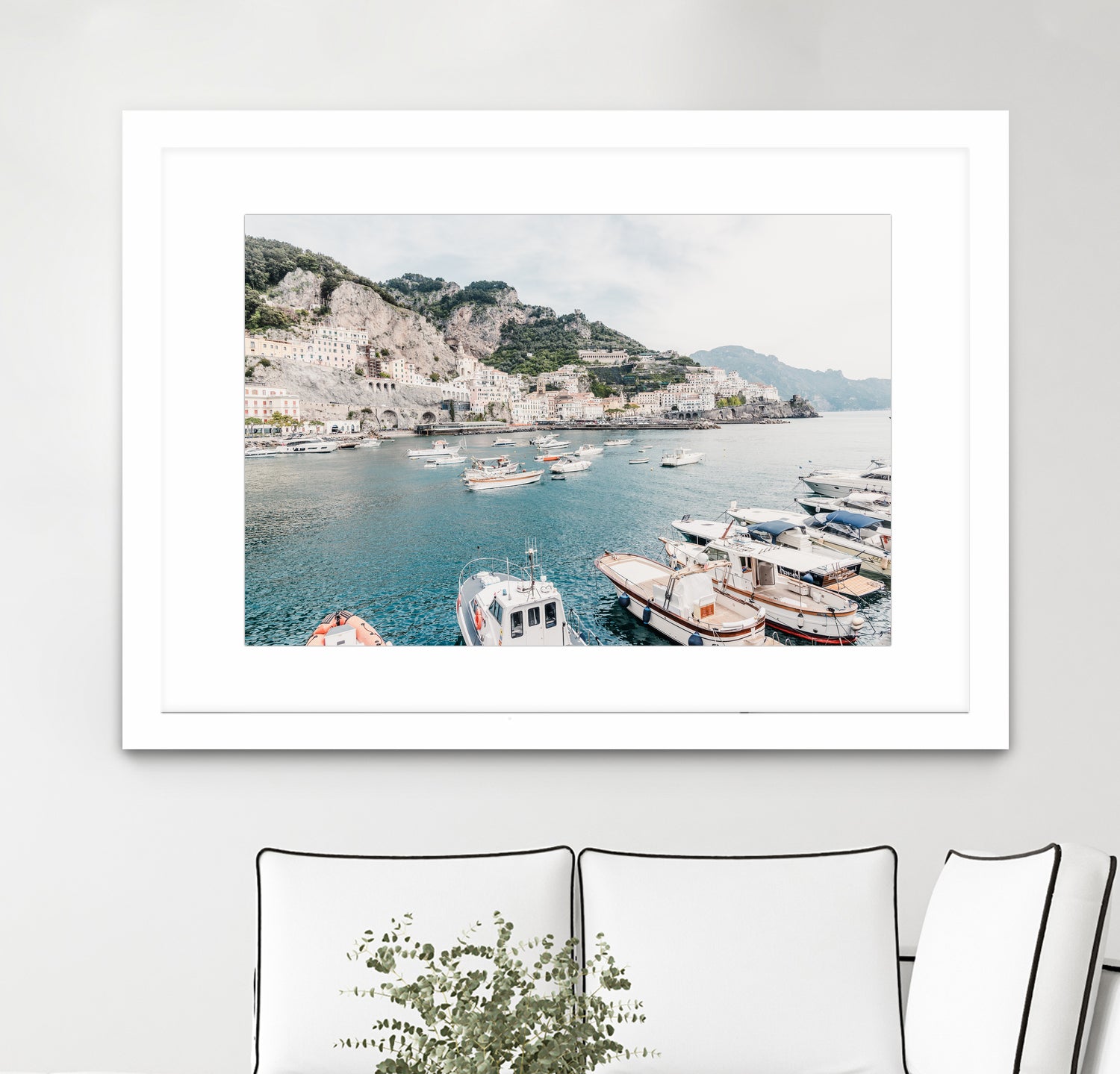 Amalfi coast with boats #2 by Photolovers on GIANT ART - landscape harmony