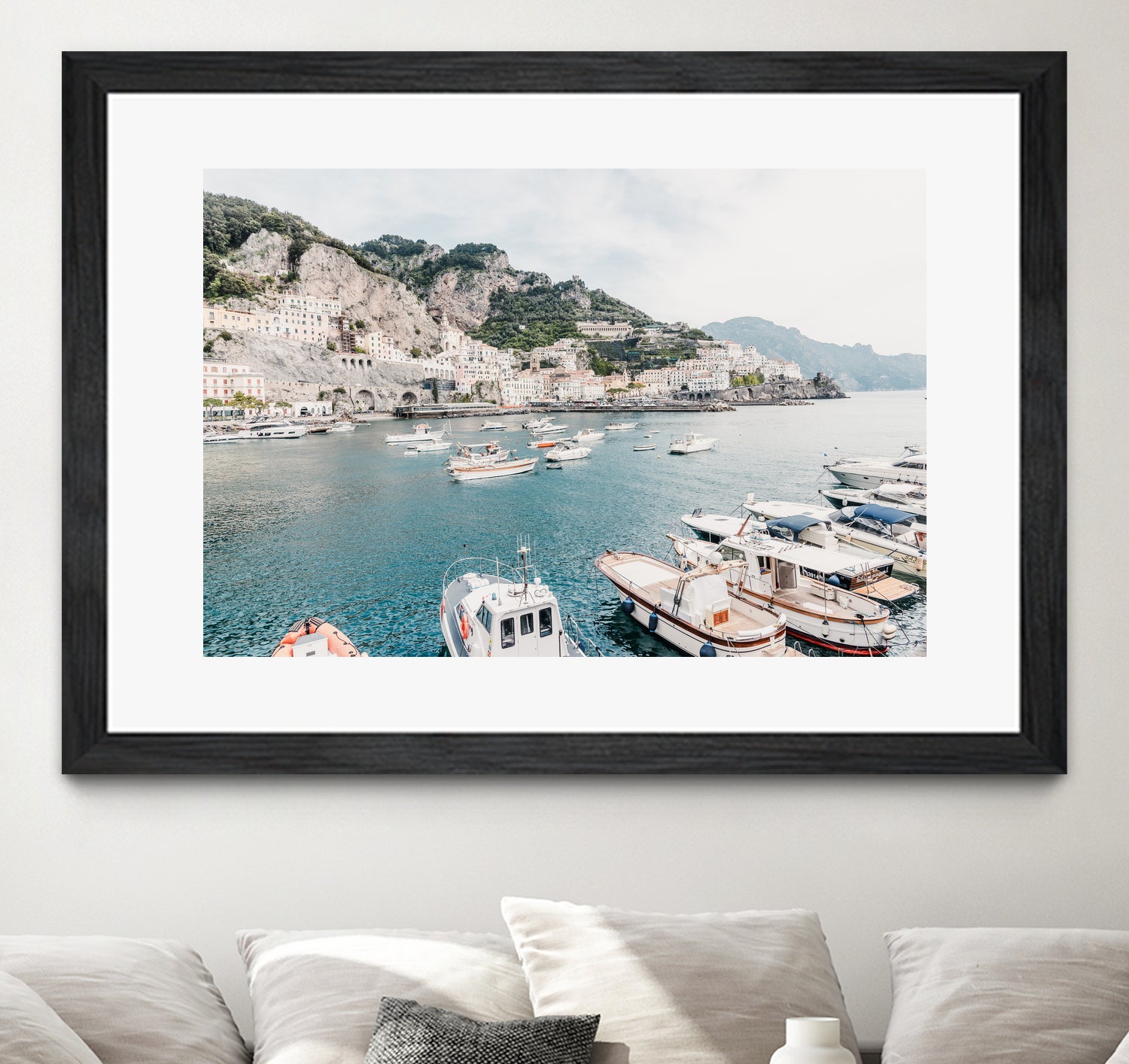 Amalfi coast with boats #2 by Photolovers on GIANT ART - landscape harmony