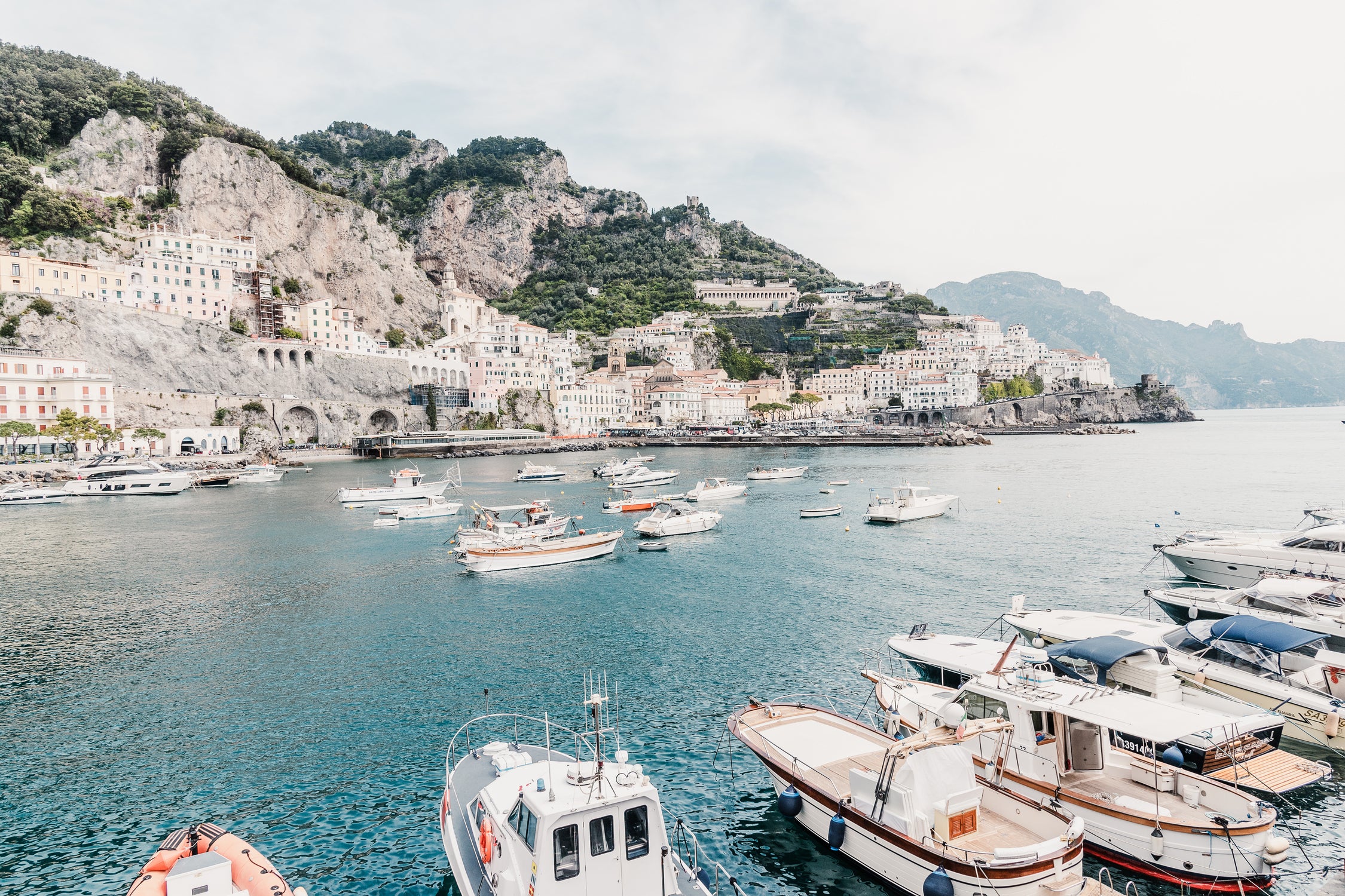 Amalfi coast with boats #2 by Photolovers on GIANT ART - landscape harmony