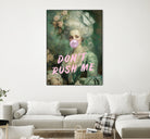 Marie Antoinette Dont Rush Me by Talitha McQueen on GIANT ART - pink contemporary  human face,flower,text,clothing,painting,doll,poster,person,fashion,flowers,flora,floral,botanical,flowers and plants,botanicals,word,words,painted,paint,painterly,people,portrait,figurative
