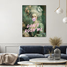 Marie Antoinette Dont Rush Me by Talitha McQueen on GIANT ART - pink contemporary  human face,flower,text,clothing,painting,doll,poster,person,fashion,flowers,flora,floral,botanical,flowers and plants,botanicals,word,words,painted,paint,painterly,people,portrait,figurative