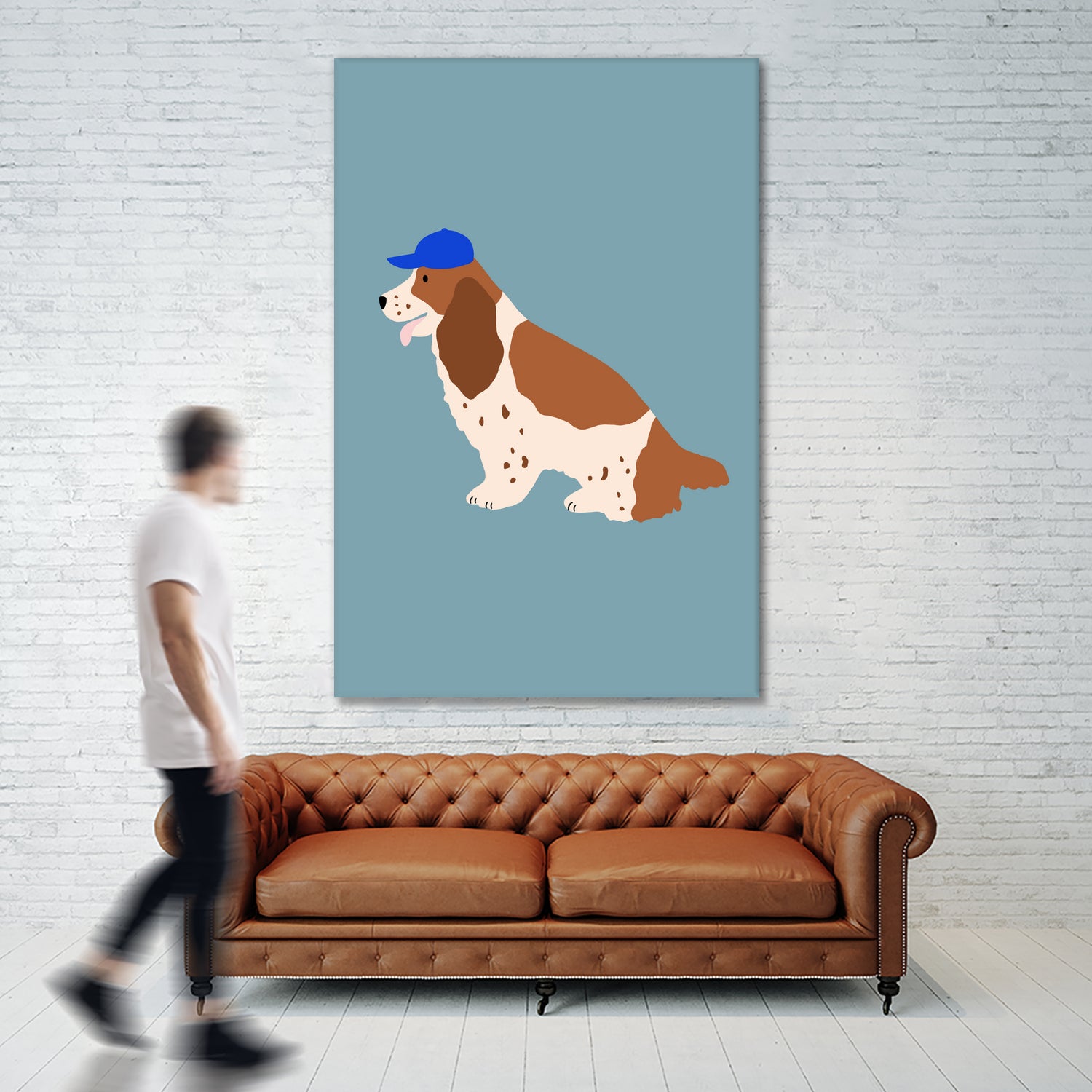 Cocker Spaniel with Cap by Maren Gross on GIANT ART - animals animal