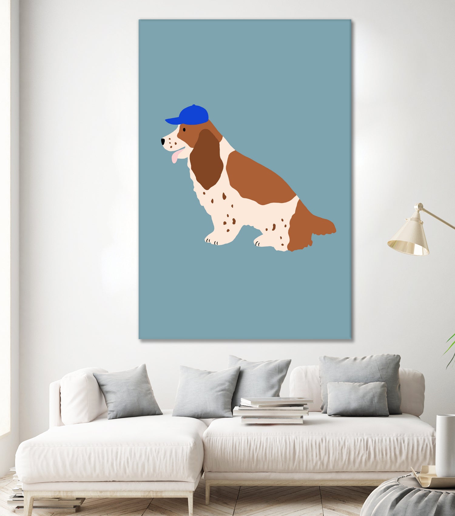 Cocker Spaniel with Cap by Maren Gross on GIANT ART - animals animal