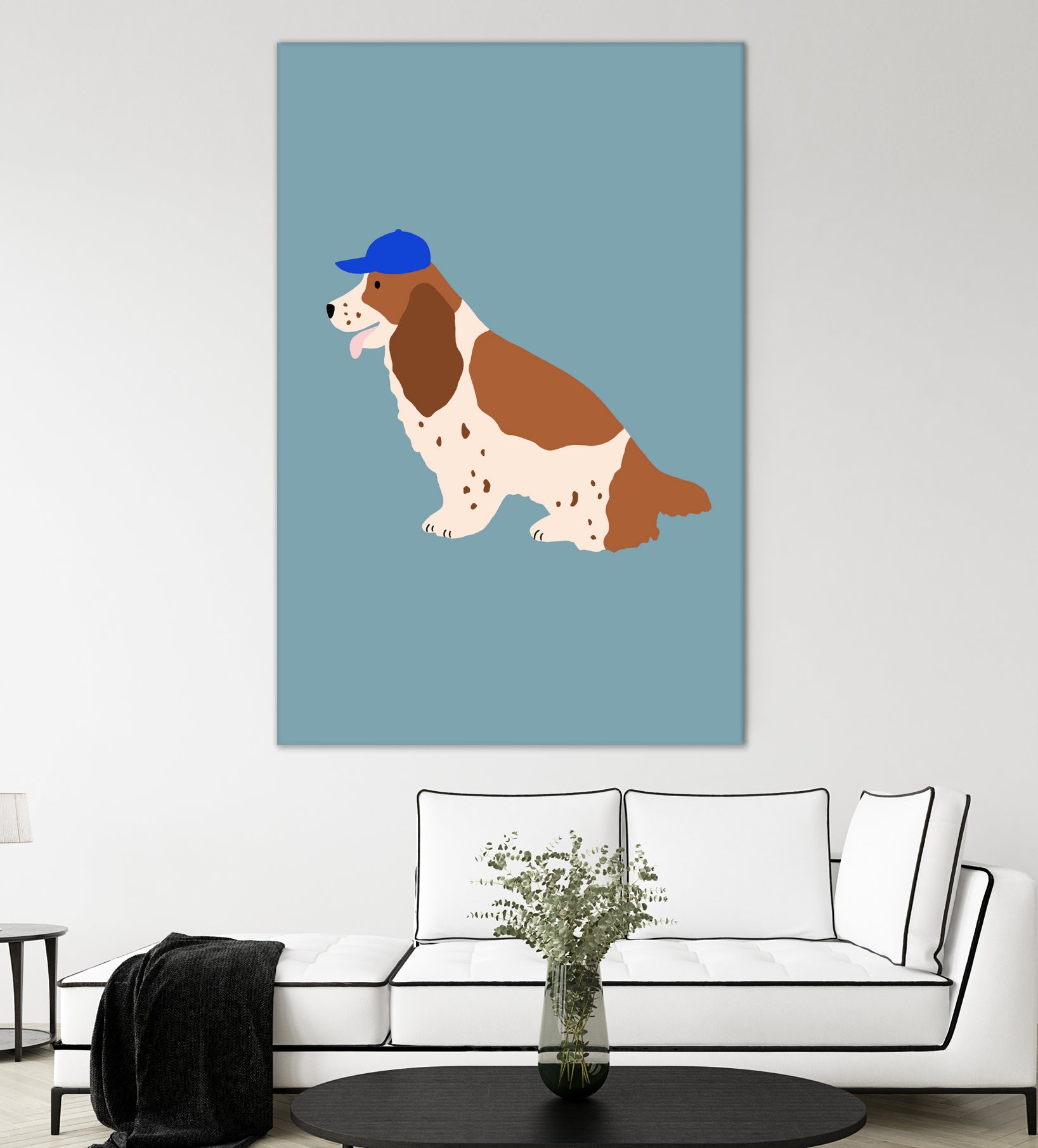 Cocker Spaniel with Cap by Maren Gross on GIANT ART - animals animal