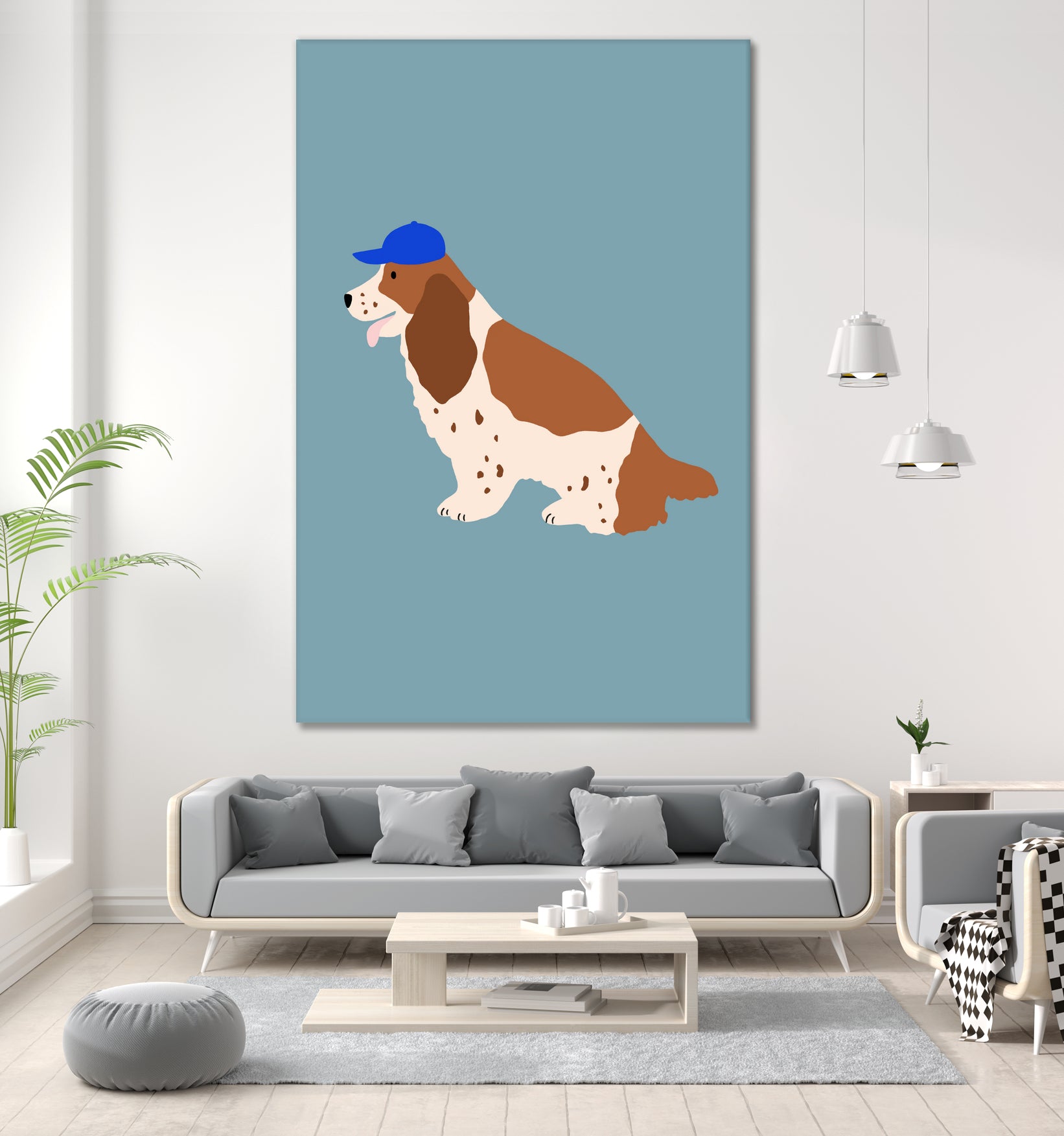 Cocker Spaniel with Cap by Maren Gross on GIANT ART - animals animal