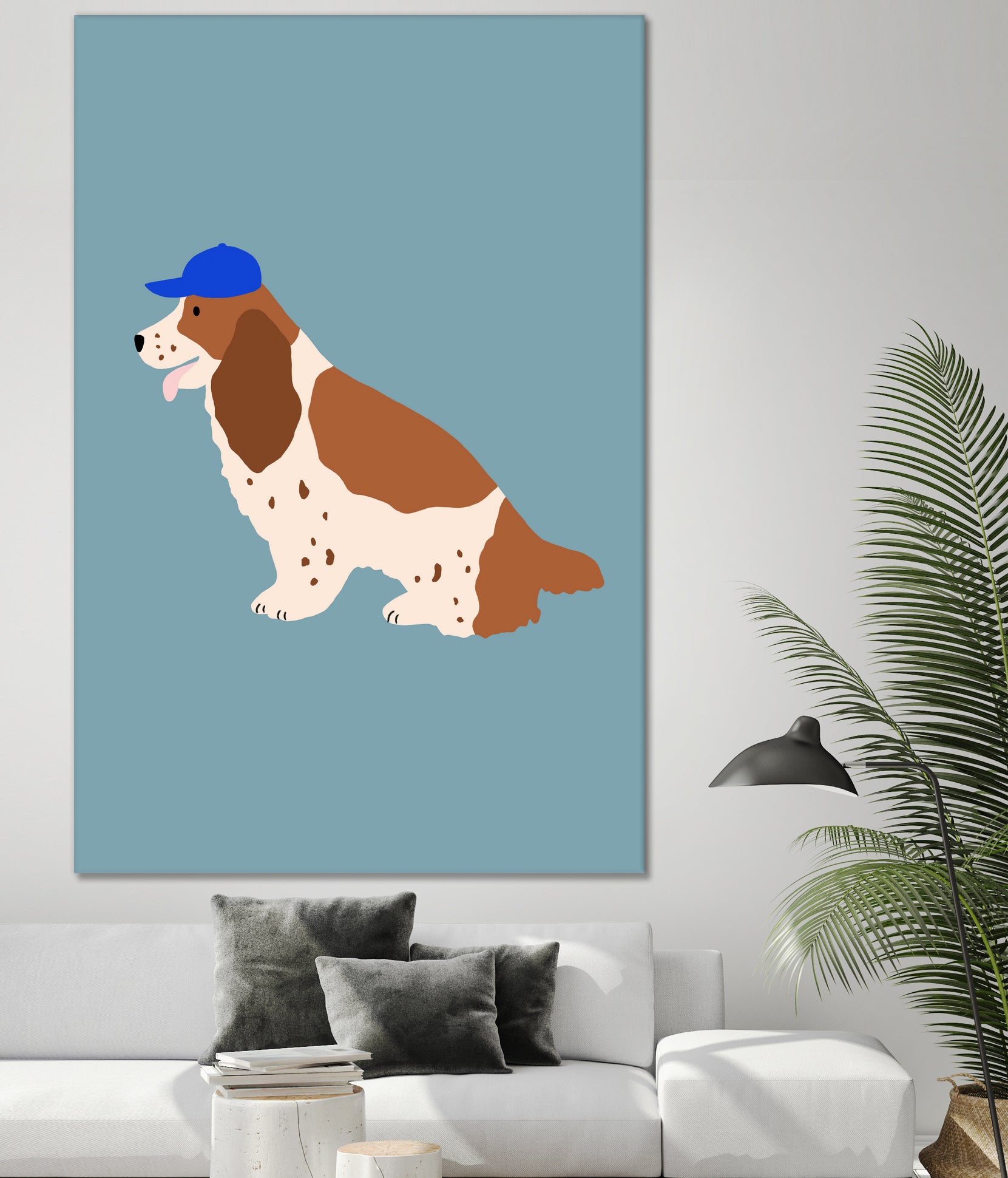 Cocker Spaniel with Cap by Maren Gross on GIANT ART - animals animal