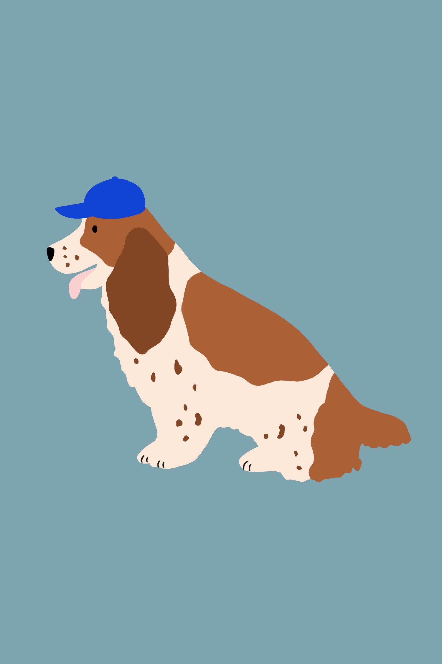 Cocker Spaniel with Cap by Maren Gross on GIANT ART - animals animal