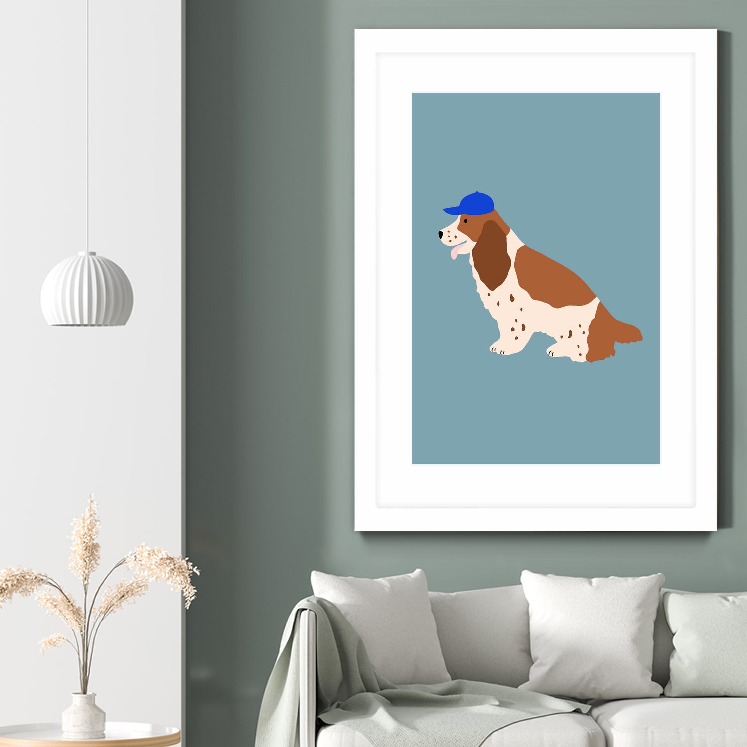 Cocker Spaniel with Cap by Maren Gross on GIANT ART - animals animal