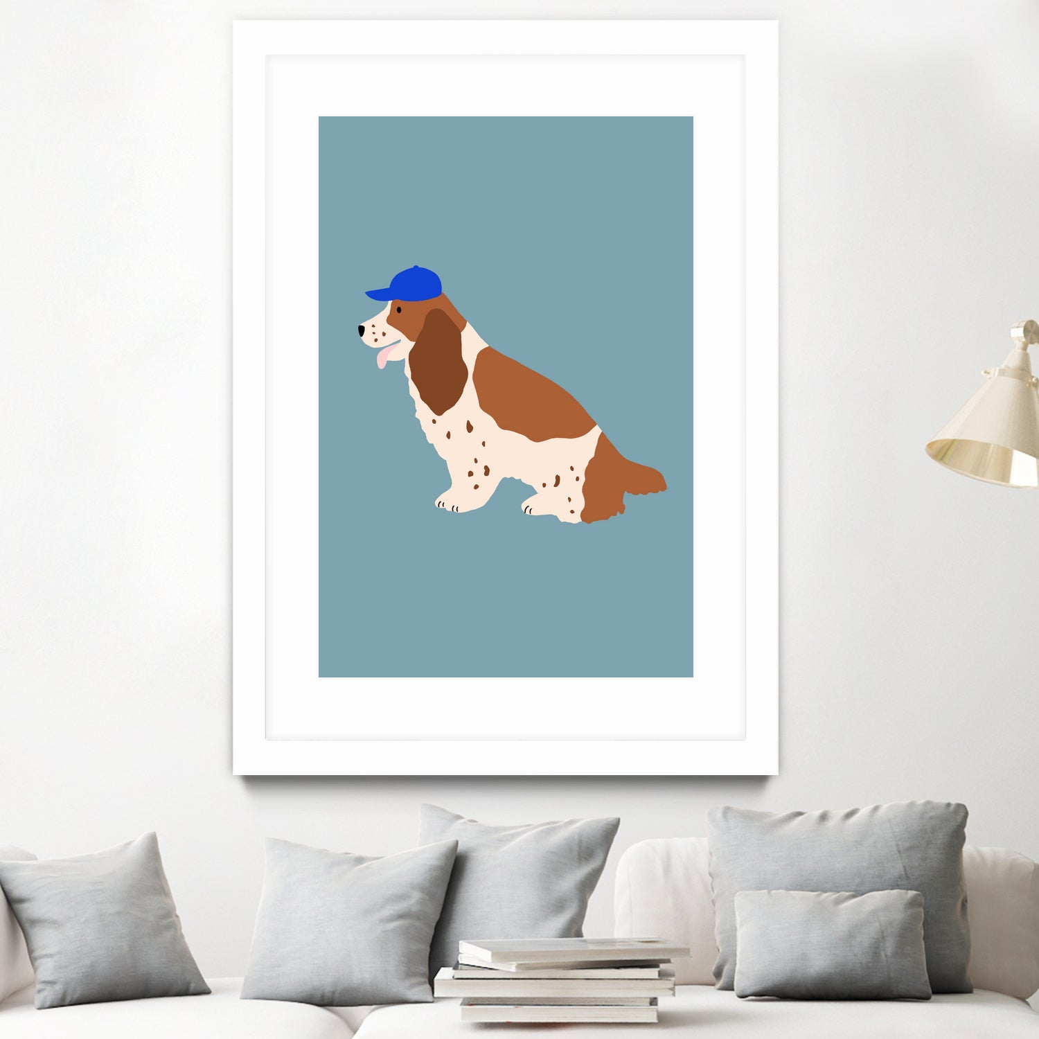 Cocker Spaniel with Cap by Maren Gross on GIANT ART - animals animal