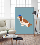 Cocker Spaniel with Cap by Maren Gross on GIANT ART - animals animal