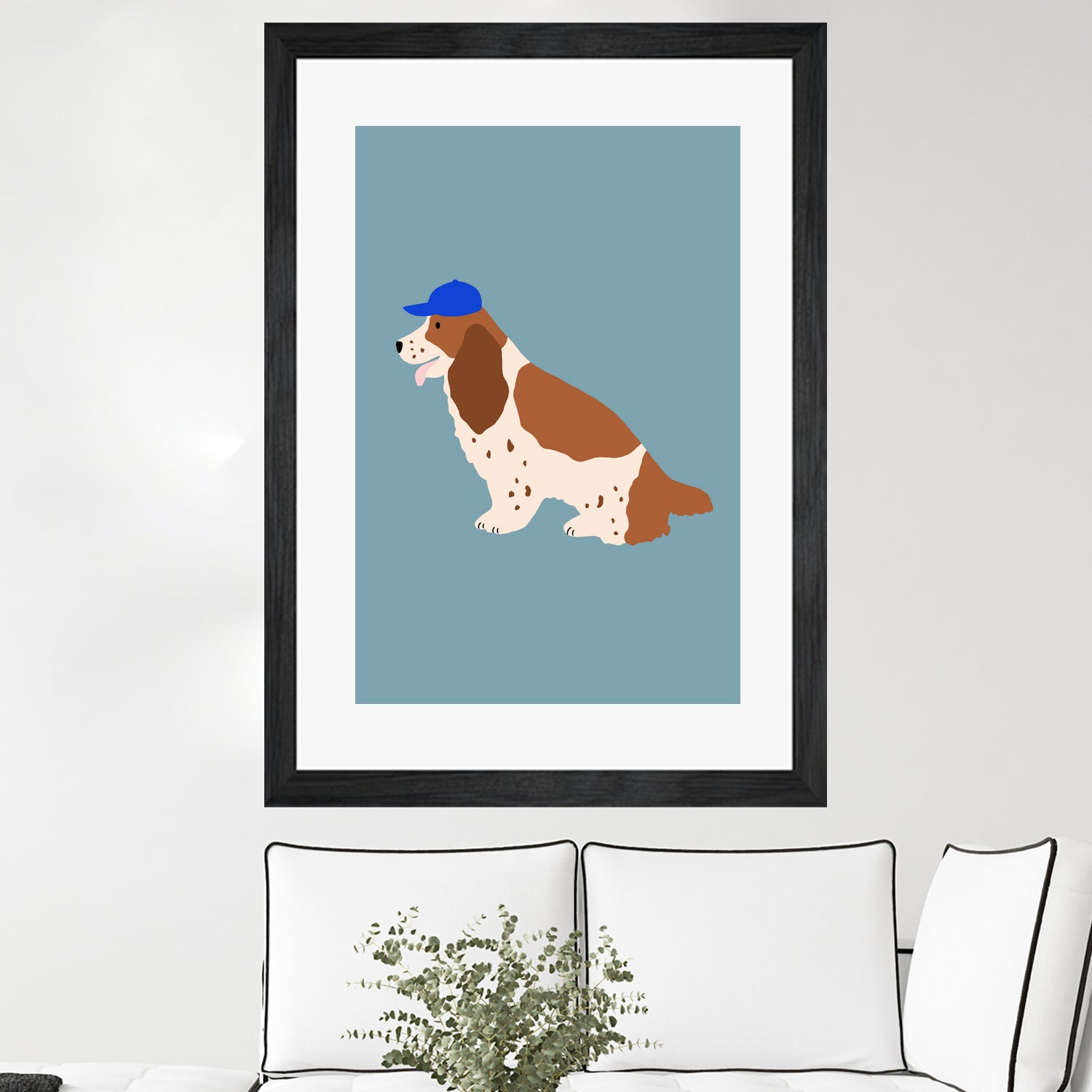 Cocker Spaniel with Cap by Maren Gross on GIANT ART - animals animal