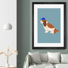 Cocker Spaniel with Cap by Maren Gross on GIANT ART - animals animal