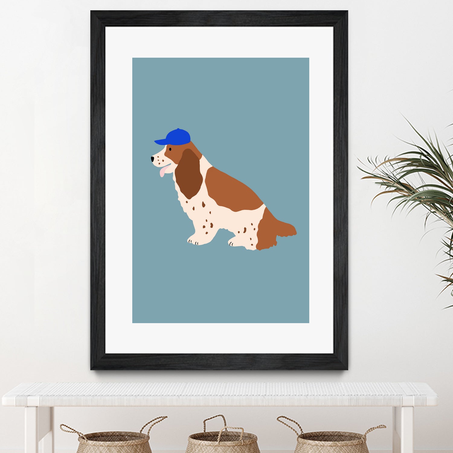 Cocker Spaniel with Cap by Maren Gross on GIANT ART - animals animal