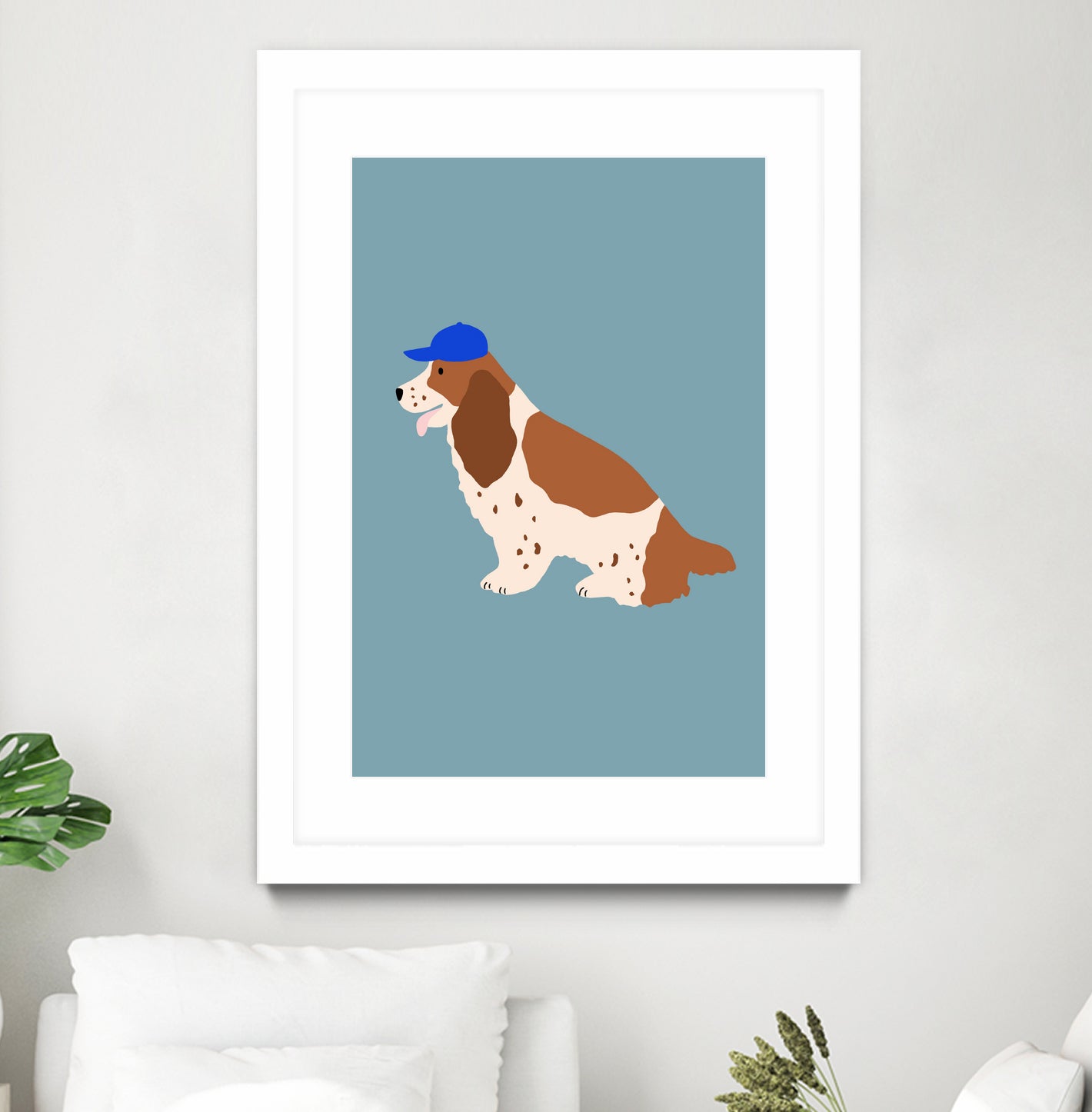 Cocker Spaniel with Cap by Maren Gross on GIANT ART - animals animal