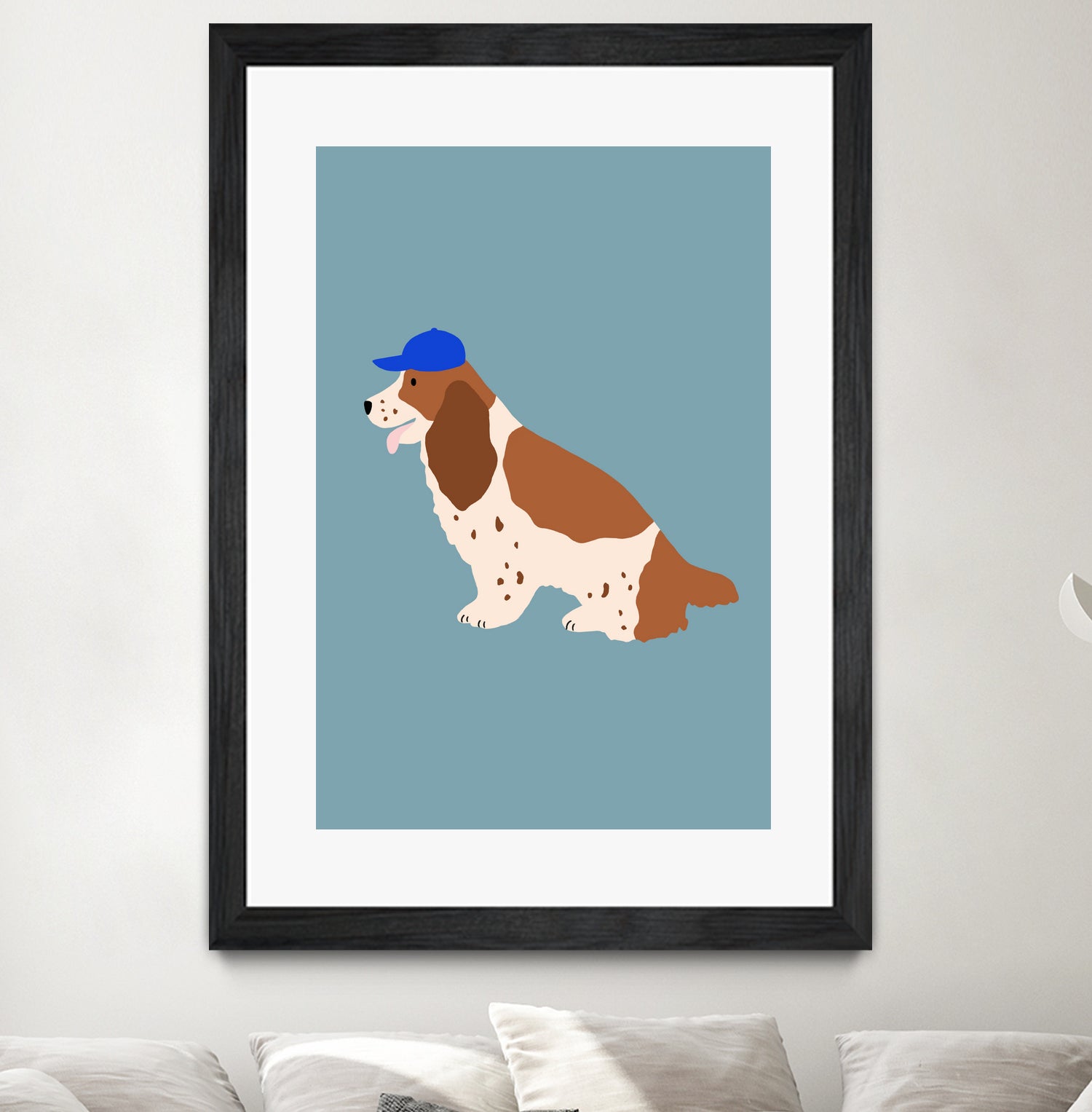 Cocker Spaniel with Cap by Maren Gross on GIANT ART - animals animal