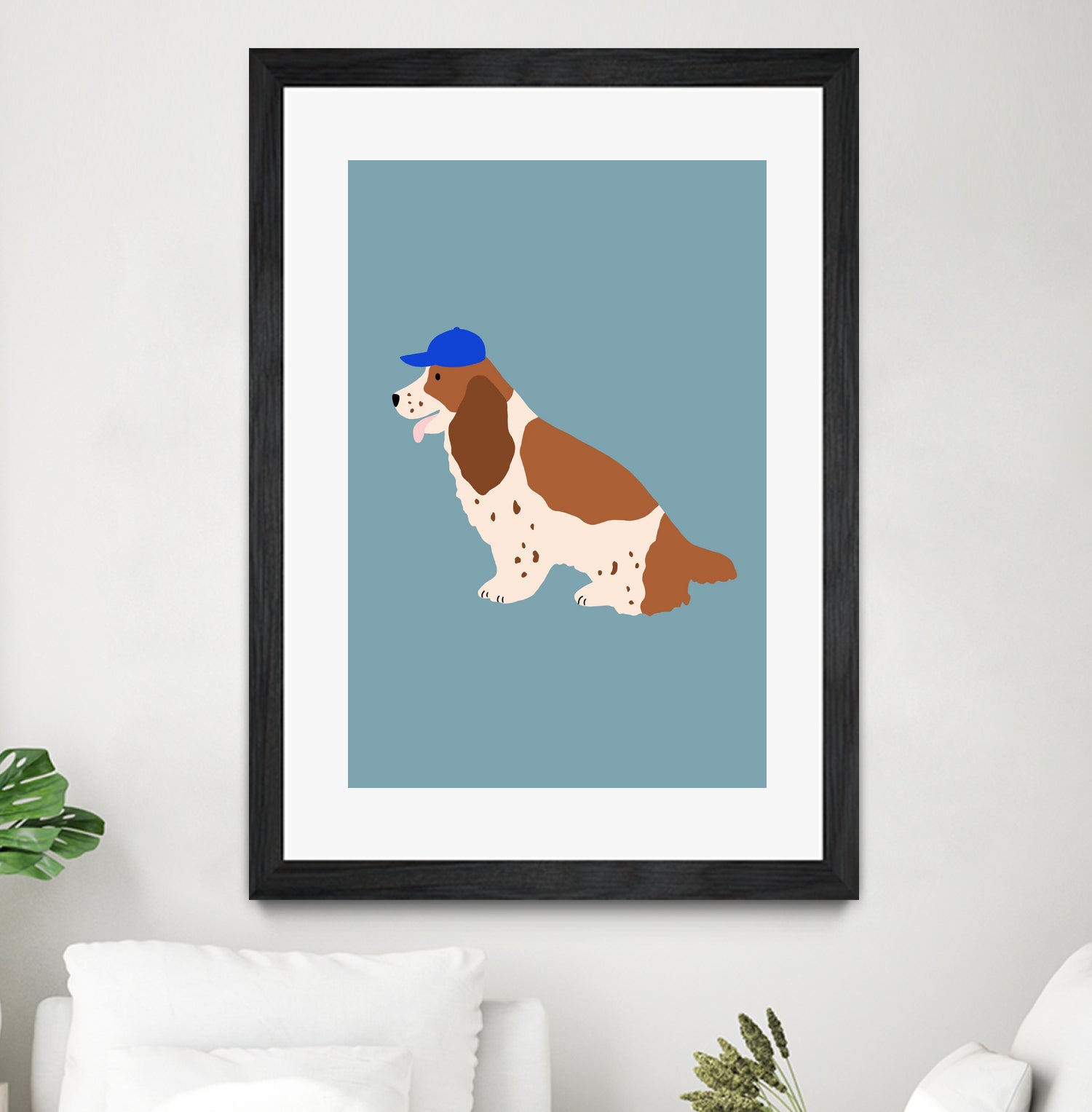 Cocker Spaniel with Cap by Maren Gross on GIANT ART - animals animal