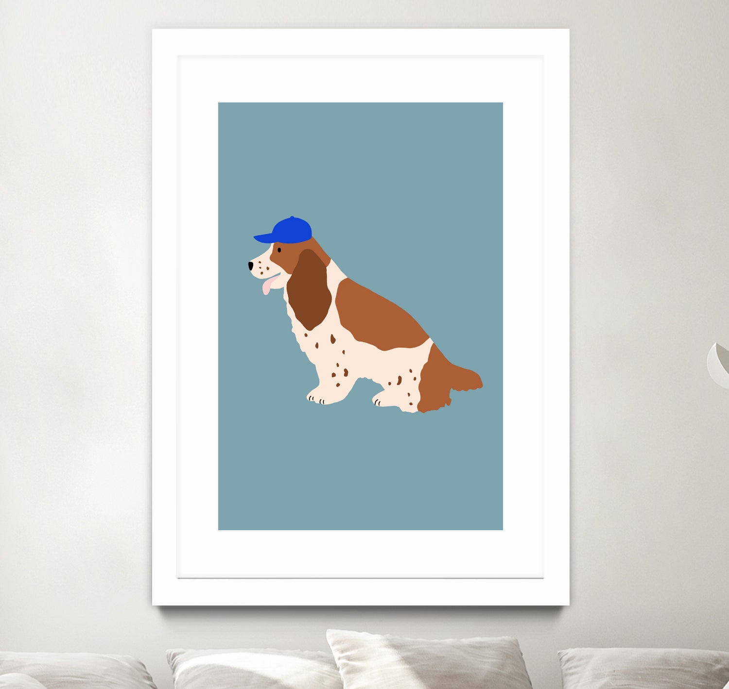 Cocker Spaniel with Cap by Maren Gross on GIANT ART - animals animal