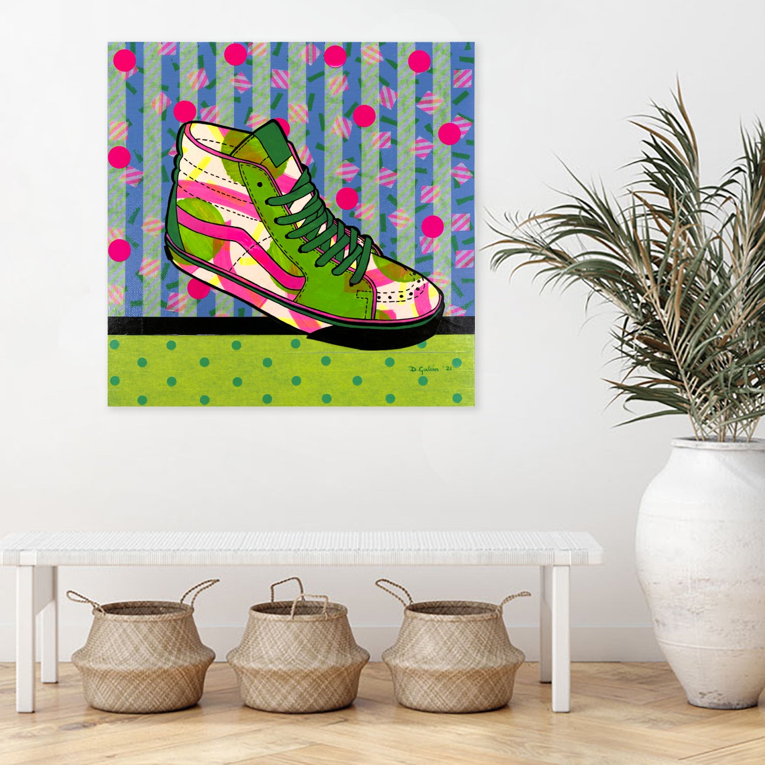 Green Fantasy by David Galan  on GIANT ART - green illustration sneekers
