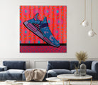 Sky Blue by David Galan  on GIANT ART - pink illustration running shoes