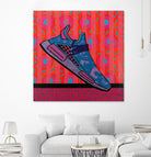 Sky Blue by David Galan  on GIANT ART - pink illustration running shoes