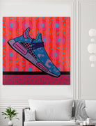 Sky Blue by David Galan  on GIANT ART - pink illustration running shoes