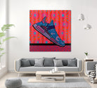 Sky Blue by David Galan  on GIANT ART - pink illustration running shoes