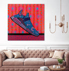 Sky Blue by David Galan  on GIANT ART - pink illustration running shoes