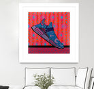 Sky Blue by David Galan  on GIANT ART - pink illustration running shoes