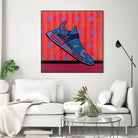 Sky Blue by David Galan  on GIANT ART - pink illustration running shoes