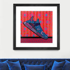 Sky Blue by David Galan  on GIANT ART - pink illustration running shoes