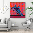 Sky Blue by David Galan  on GIANT ART - pink illustration running shoes