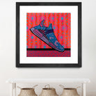 Sky Blue by David Galan  on GIANT ART - pink illustration running shoes