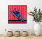 Sky Blue by David Galan  on GIANT ART - pink illustration running shoes