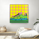 Superstar Green Pink Blue by David Galan on GIANT ART - green illustration sneeker