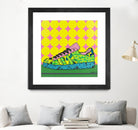 Superstar Green Pink Blue by David Galan on GIANT ART - green illustration sneeker