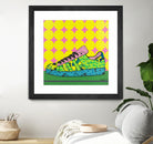 Superstar Green Pink Blue by David Galan on GIANT ART - green illustration sneeker