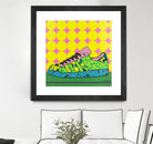 Superstar Green Pink Blue by David Galan on GIANT ART - green illustration sneeker